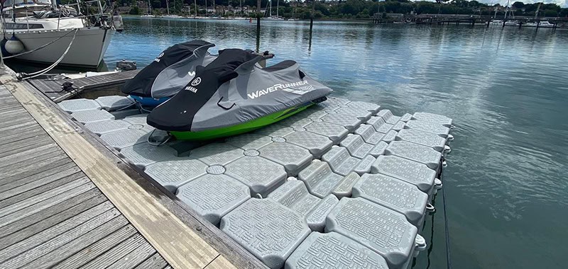 VersaDock drive-on dock alongside a jetty